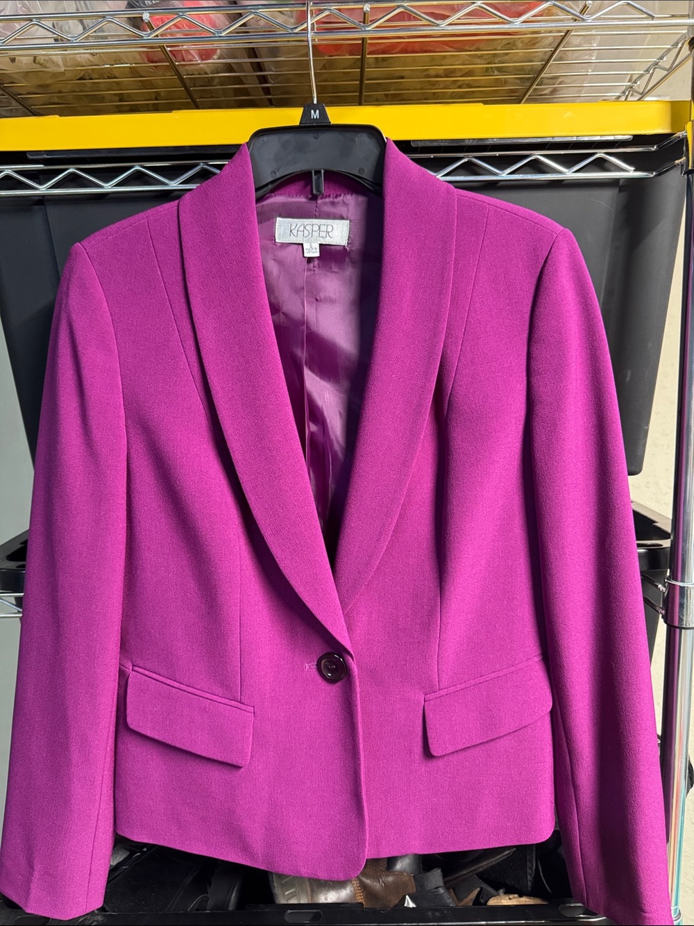 Kasper Magenta-Pink Shawl Collar Blazer